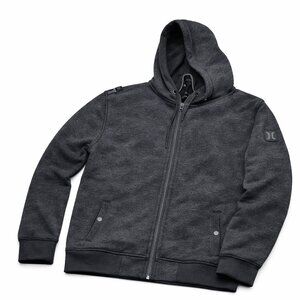 Hurley Heavyweight Zip-Up Hoodie – Black – Men’s XL – Thick Fleece – EUC
